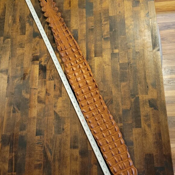 Tan Caiman Guitar Strap Statement Piece – Ethically Sourced Made in America - Picture 6 of 12